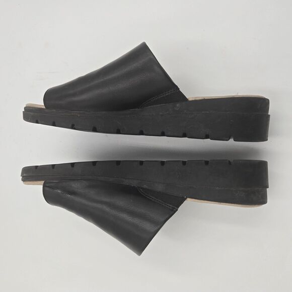 Baretraps Ravin Thong Sandals Womens Size 7.5 M Black Slide Faux Leather Robbie - Picture 2 of 10